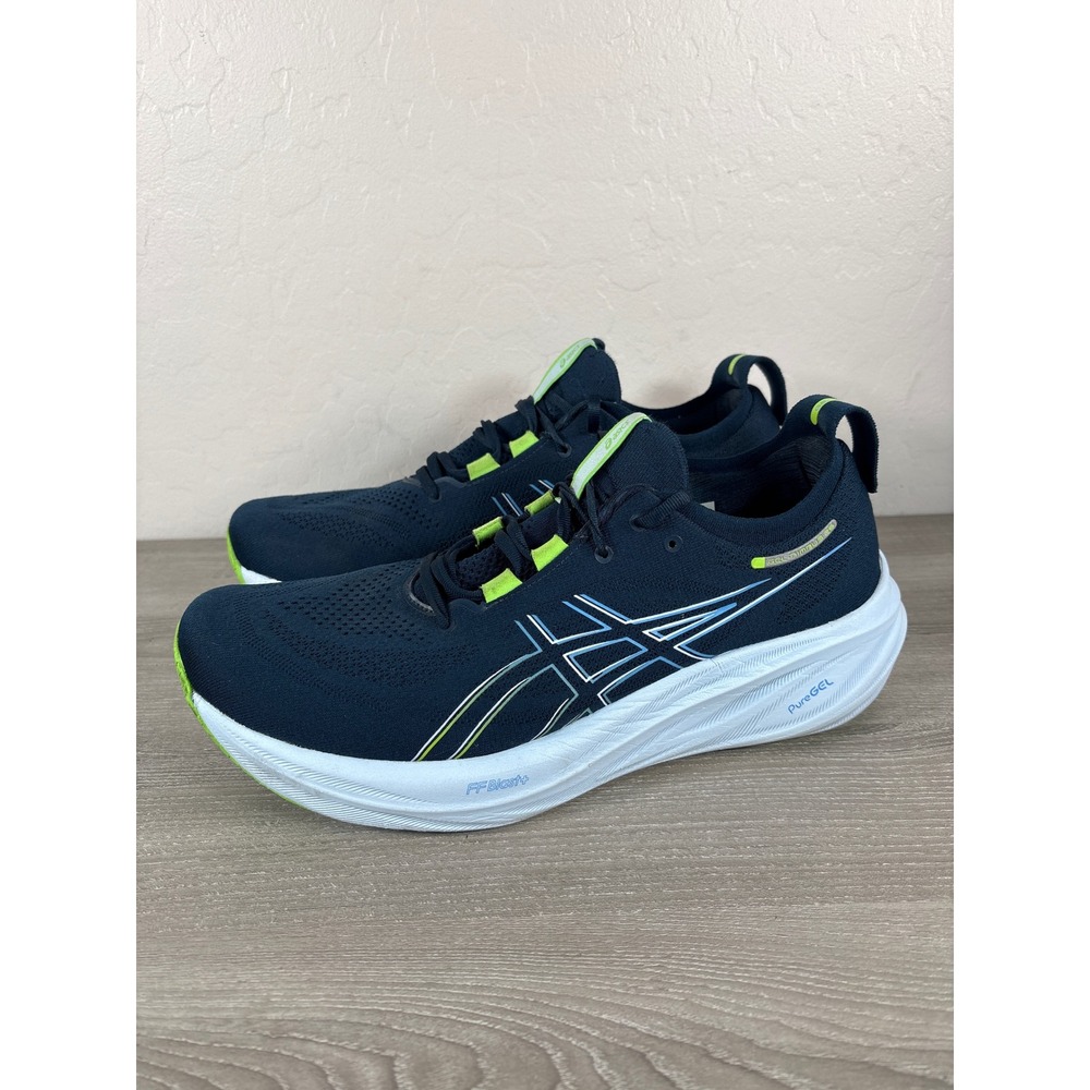 ASICS Men's Gel-Nimbus 26 Running Shoe, 12.5 US -French Blue/Electric Lime